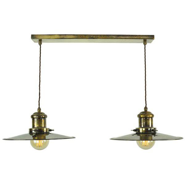 Edison (Large) 2 Light Pendant Antique Brass (1900-2-P2
