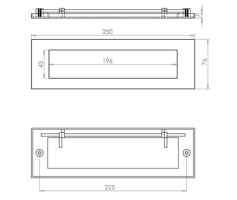 250X76mm Letterplate PC