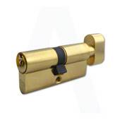 Cylinder 5P 55/10/K35 PB Euro Key & Turn